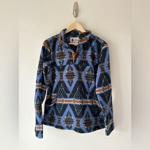 Outback Trading Company Aztec Fleece Snap Pullover Jacket Large